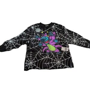 NWT Disney Stitch Spider Glow Halloween Vacation Club LS Shirt T-Shirt Size 3